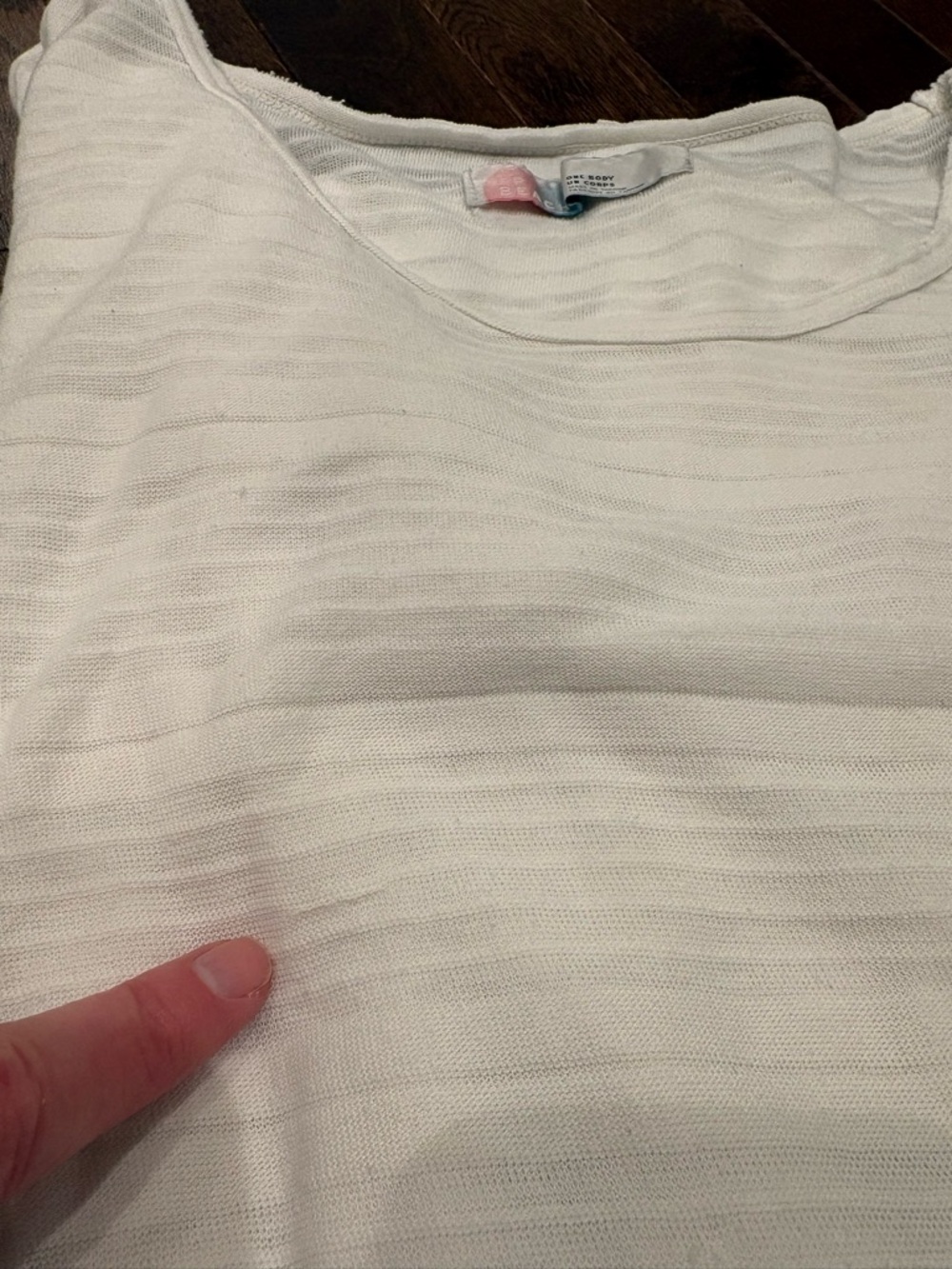 Free People FP Beach White Knit Cover-Up One Size Sheer Oversized Beach Top - Picture 11 of 11